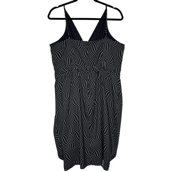 Express Black/White Polka Dots Y2K Baby doll top Tulip mini dress Women's size L - Picture 3 of 10